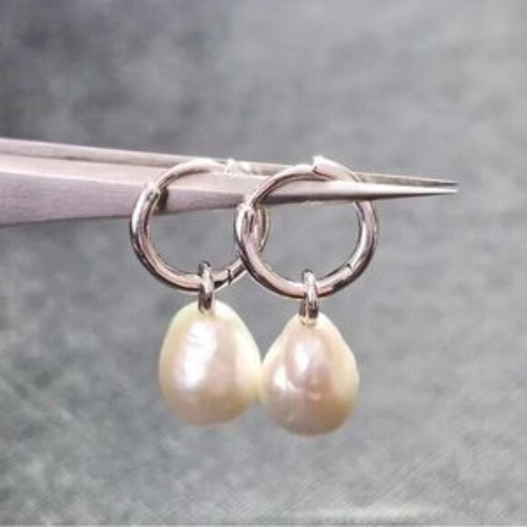 Pandora Silver Pearl Earrings - Picture 3 of 4
